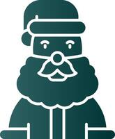 de kerstman claus glyph helling groen icoon vector