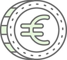 euro groen licht filay icoon vector