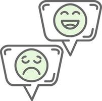 emoji's groen licht filay icoon vector