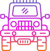 jeep lijn helling icoon vector