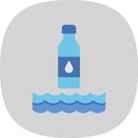 water vlak kromme icoon vector