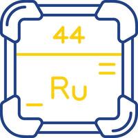 ruthenium lijn twee kleur icoon vector