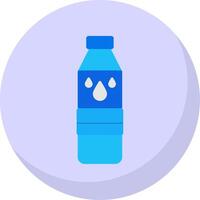 water fles vlak bubbel icoon vector