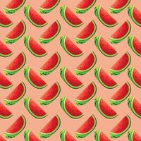 watermeloen fruit patroon achtergrond ontwerp vector