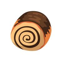 chocola rollen taart icoon illustratie. vector ontwerp