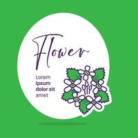 bloemen sjabloon uitnodiging kaart ontwerp vector