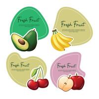 fruit reeks kaart ontwerp voor promoties vector