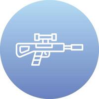 sniper rifle vector icon