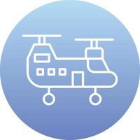 leger helikopter vector icoon