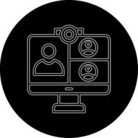 online vergadering vector icoon