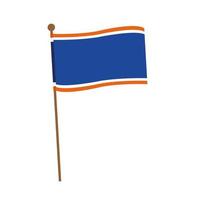 vlag van thailand in paal zwaaien icoon vector