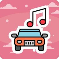 auto muziek- vector icoon