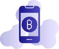 online bitcoin betaling vector icoon