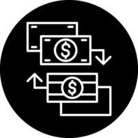 geld wisselen vector icon