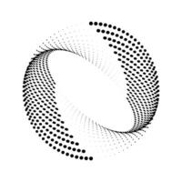 halftone circulaire stippel kaders set. cirkel dots geïsoleerd Aan de wit achtergrond. logo ontwerp element voor medisch, behandeling, kunstmatig. ronde grens gebruik makend van halftone cirkel dots textuur. vector