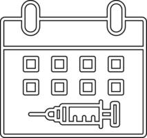 vaccinatie datum vector icoon