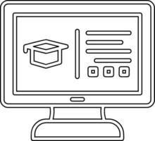 online onderwijs vector icoon