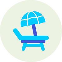 strand stoel vector icoon