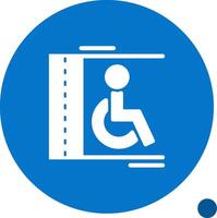handicap parkeren glyph schaduw icoon vector