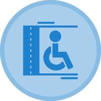 handicap parkeren veelkleurig cirkel icoon vector