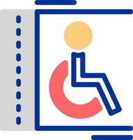 handicap parkeren kleur gevulde icoon vector