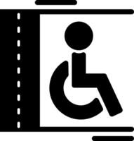 handicap parkeren glyph icoon vector