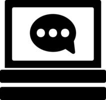 chat glyph-pictogram vector