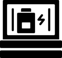 batterij glyph-pictogram vector