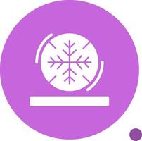 sneeuwvlok glyph schaduw icoon vector