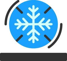 platte pictogram sneeuwvlok vector