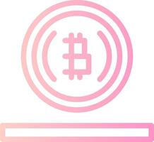 bitcoin lineair helling icoon vector