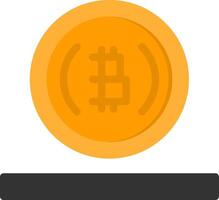 bitcoin plat pictogram vector