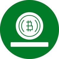bitcoin glyph cirkel icoon vector