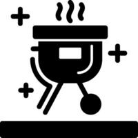 barbecue grill glyph icon vector