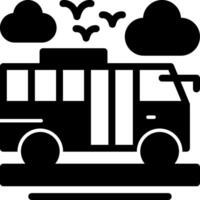 bus glyph-pictogram vector