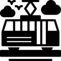 tram glyph icoon vector