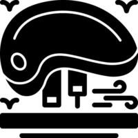 fiets helm glyph icoon vector