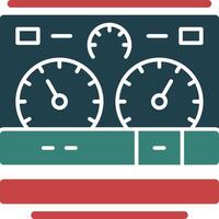 dashboard glyph tweekleurig pictogram vector