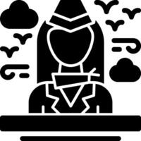 stewardess glyph icoon vector