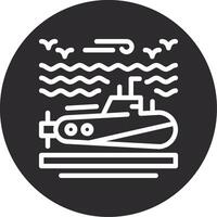 onderzeeër omgekeerd icoon vector