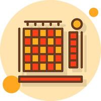 heatmap gevulde schaduw cirkel icoon vector