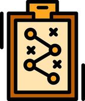 strategie lijn gevulde icoon vector