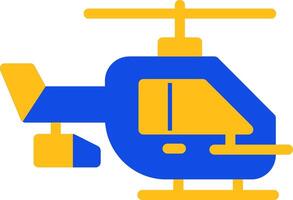 helikopter vlak twee kleur icoon vector