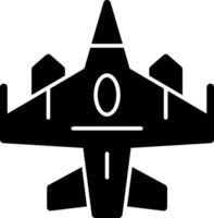 vechter Jet glyph icoon vector