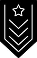 leger insigne glyph icoon vector