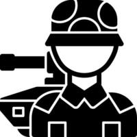 tank commandant glyph icoon vector