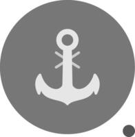 marine- anker vlak schaduw icoon vector