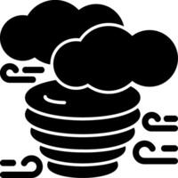 tornado glyph-pictogram vector