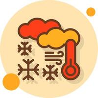 vorst gevulde schaduw cirkel icoon vector