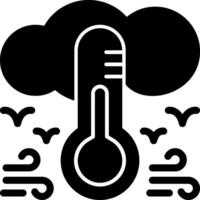 thermometer glyph-pictogram vector